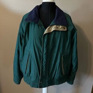 Men’s Fall/Winter Green & Navy Fleece-lined Jacket - XL